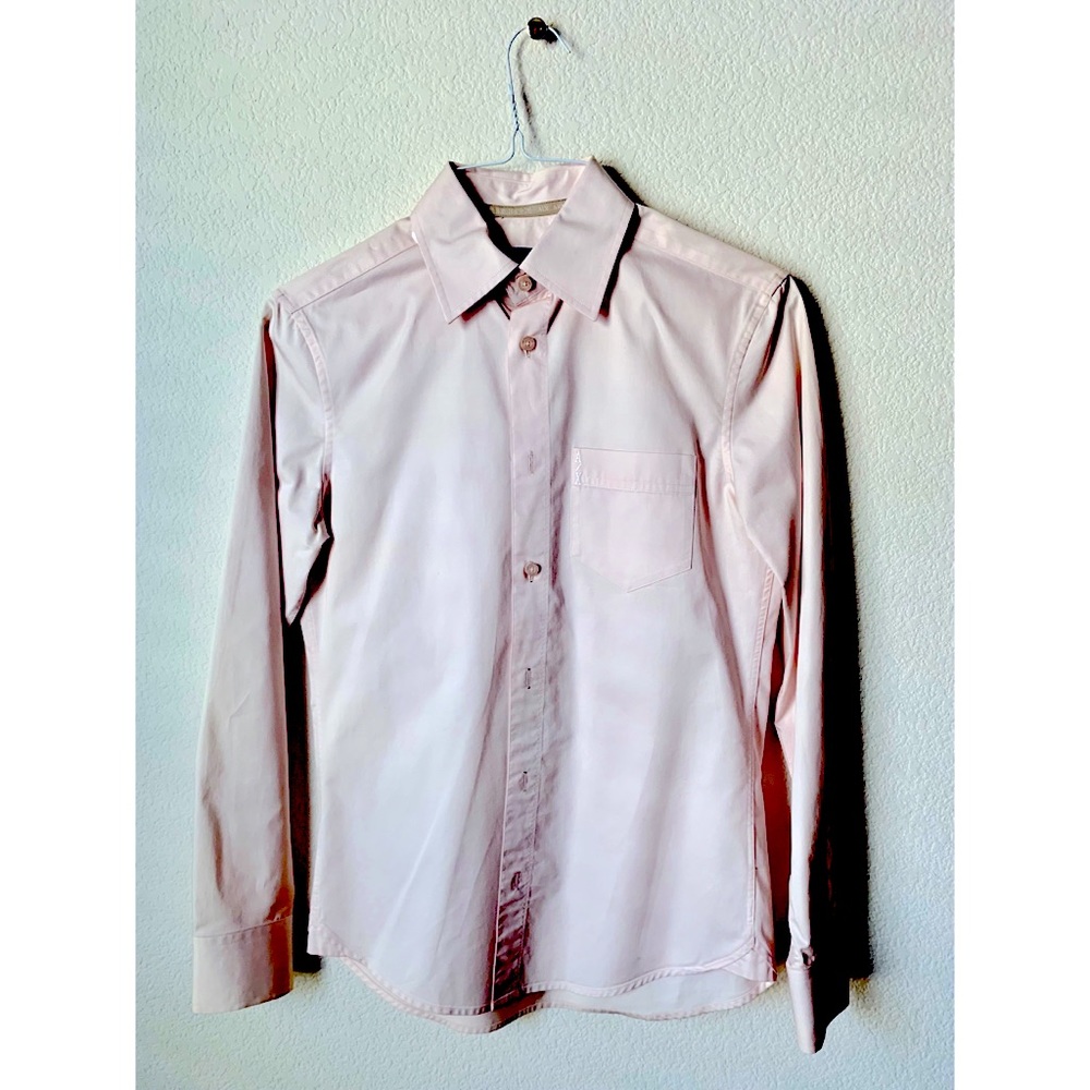 Armani Exchange A/X Men’s Light Pink Long Sleeve Button Down Shirt (XS)
